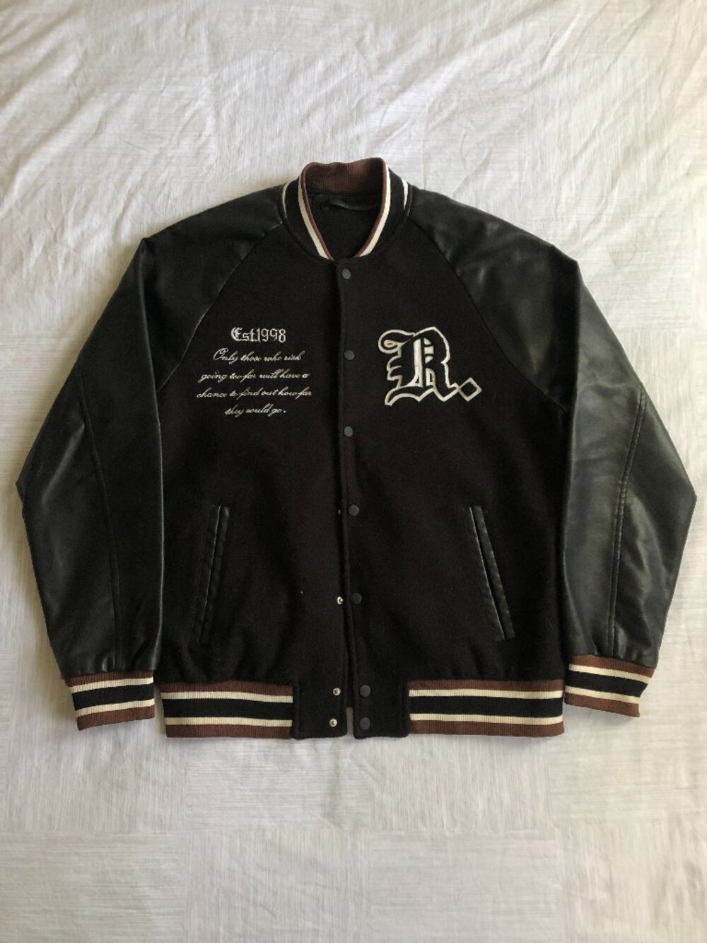Bershka Embroidered Varsity Jacket